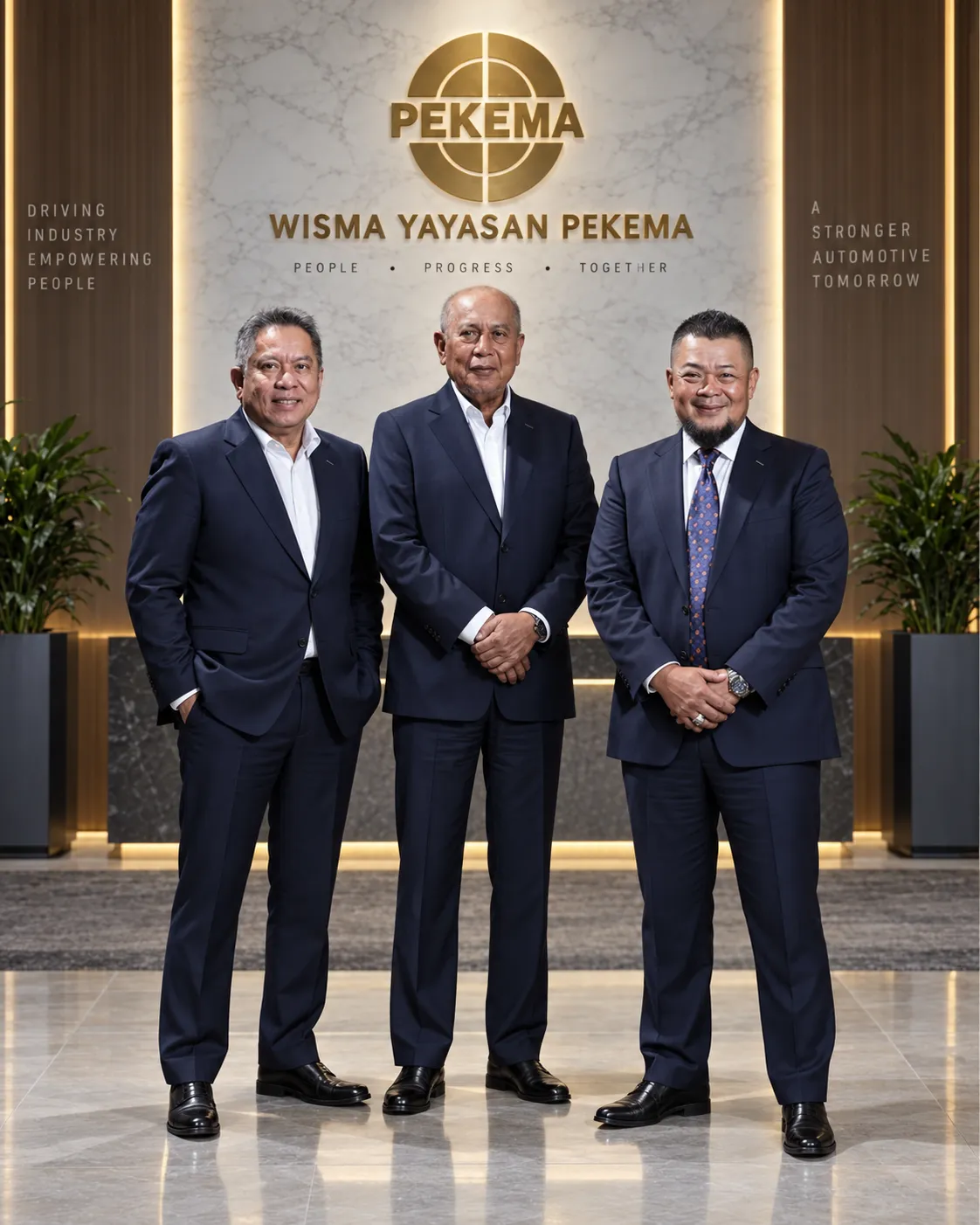 Presiden, Penasihat dan Timbalan Presiden PEKEMA di Wisma Yayasan PEKEMA